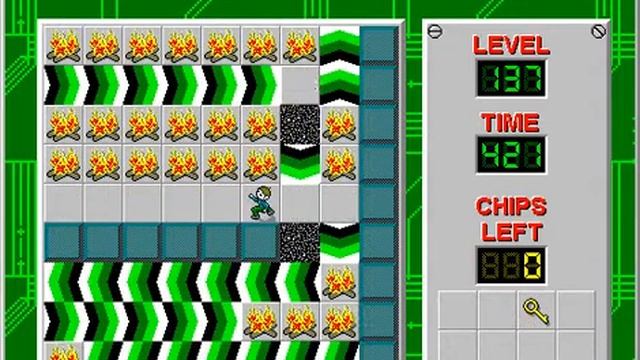 Chip's Challenge 1 Level 137 (Goldkey) - 392 seconds смотреть онлайн