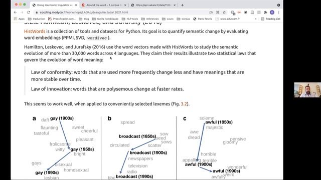 Diachronic linguistics with distributional semantic models in R: G. Desagulier LADAL Webinars 2021 смотреть онлайн