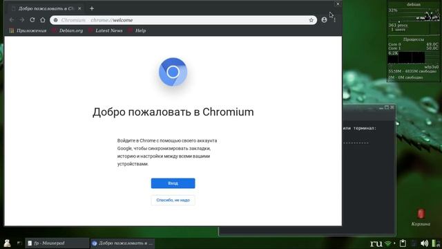 Debian.ч10. Chromium и флешплееры. смотреть онлайн