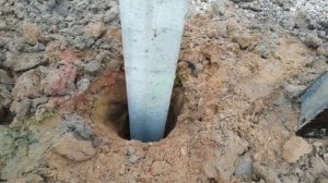 Установка опор ЛЭП. Строительство ВЛ 0.4 кв.