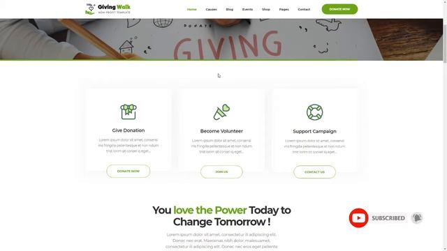 GivingWalk Multipurpose Nonprofit WordPress Theme смотреть онлайн