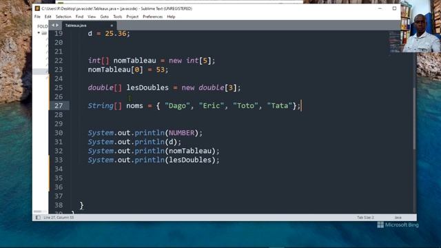7-1-Les Tableaux en Java(Array) смотреть онлайн