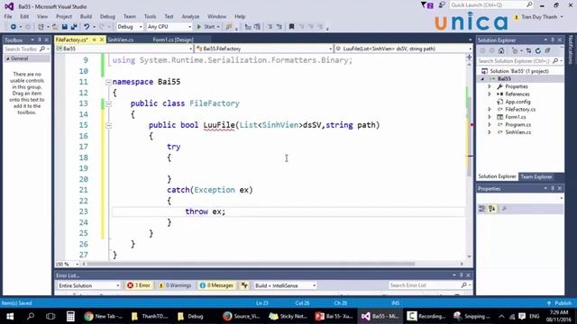 Xử lý Serialize File trong C# смотреть онлайн