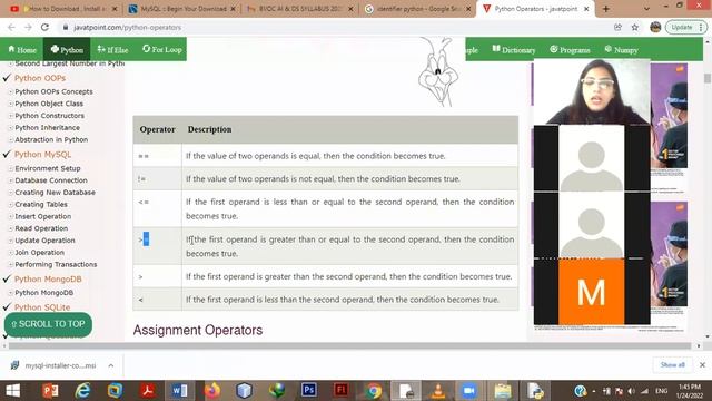 Python Operators-3 (Keywords, identifiers, Comparison Operators) смотреть онлайн