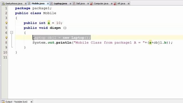 159. Default Access Modifier with Package in Java Programming (Hindi) смотреть онлайн