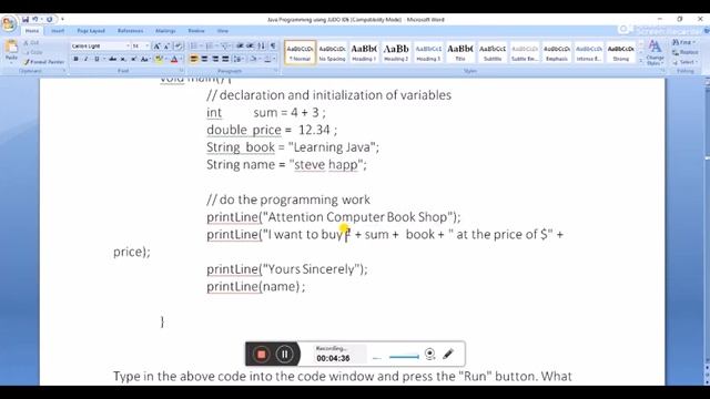 Lesson D: Java Statement, Variable, Datatype смотреть онлайн