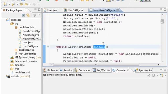 Java Web Programming with Eclipse: Web Application Security, the Persistent User Class смотреть онлайн