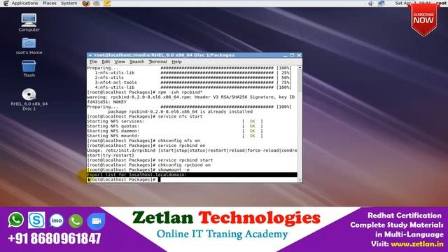Redhat Linux in Tamil Part 5 nfs configuration смотреть онлайн