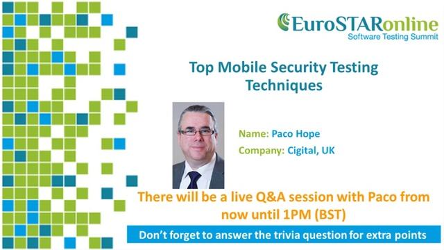 Top Mobile Security Testing Techniques - EuroSTAR - Paco Hope смотреть онлайн