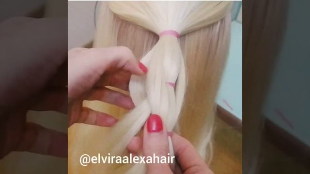 Двойная коса без плетения смотреть онлайн