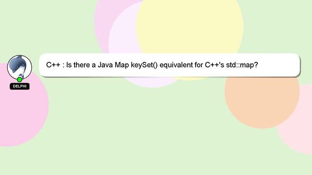 C++ : Is there a Java Map keySet() equivalent for C++'s std::map? смотреть онлайн