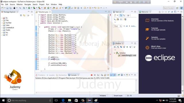 Java SWING - BorderLayout Manager(AWT) | GUI | Java | SWING | OOP | Judemy | Bangla | Tutorial смотреть онлайн