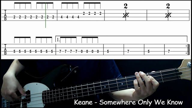(Bassonly)Keane - Somewhere Only We Know (Bass cover with tabs 153) смотреть онлайн