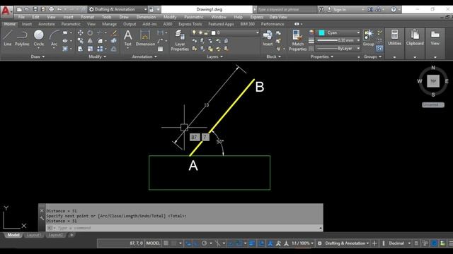 ?Distance command in autocad? how to measure distance in AutoCad ?autocad tutorial смотреть онлайн