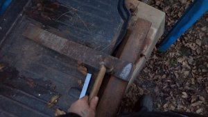 Как выпрямить рессору для плуга.