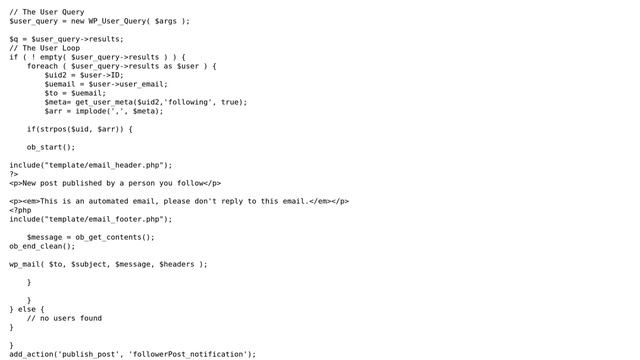Wordpress: trigger email when post is published by someone a user follows смотреть онлайн