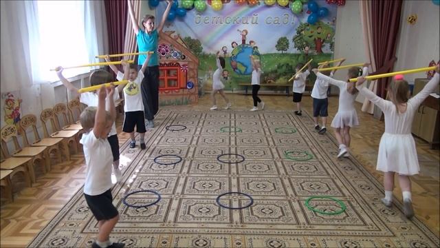 Зарядка-разминка с палочками. Гимнастика для детей. смотреть онлайн