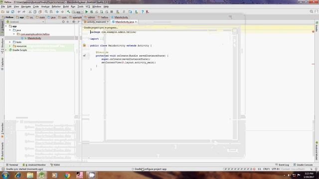 First Android program: Android studio -Hello World смотреть онлайн