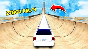 СПУСК БЕЗ ТОРМОЗОВ НА САМОМ ДЛИННОМ ЛИМУЗИНЕ ГАНГСТЕРА ФРАНКЛИНА ПО ТРАМПЛИНУ  ГТА 5 МОДЫ РАЙЛЮХА