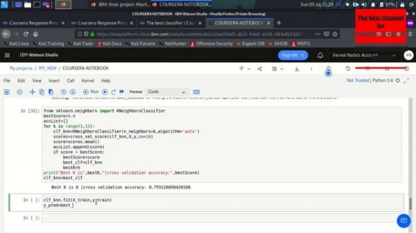 COURSERA : MACHINE LEARNING WITH PYTHON ALL WEEK ANSWERS. #Coursera