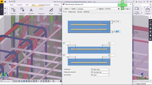 How to quickly Reinforce One way and Two way Slab | Tekla Structures смотреть онлайн