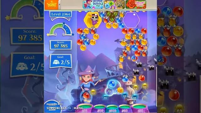 Bubble Witch 2 -- Level 2364 -- NO BOOSTERS смотреть онлайн