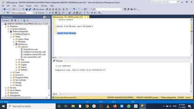 How to Delete Data from Table in SQL ? Delete Command in SQL смотреть онлайн