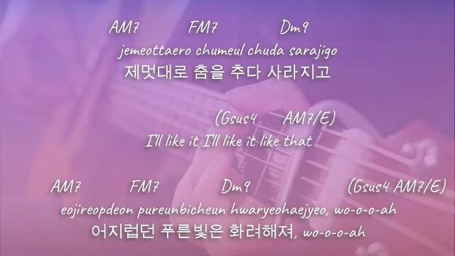 BLUE FLAME (Lower Key Ver.) - LE SSERAFIM | Acoustic Karaoke | Chords смотреть онлайн
