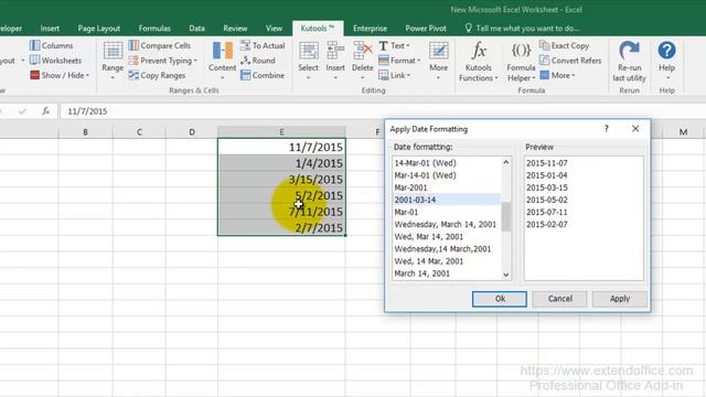 How To Convert Date To YYYY-MM-DD Format In Excel? смотреть онлайн