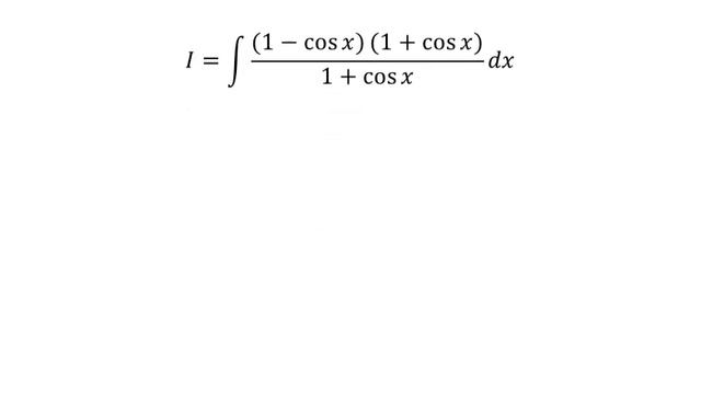 Integral of sin^2 x/(1 + cos x) смотреть онлайн