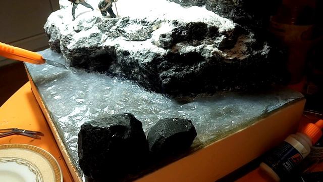 Создание воды на диораме / Creation Of Water On A Diorama
