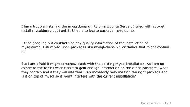 MySQL : Install mysqldump on Ubuntu 14.04 смотреть онлайн