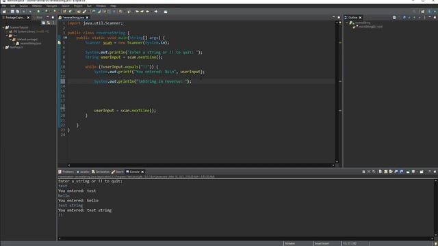 Java Scanner tutorial with while and for loops смотреть онлайн