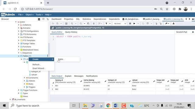 Membuat dan Memodifikasi Tabel Pada Postgresql смотреть онлайн