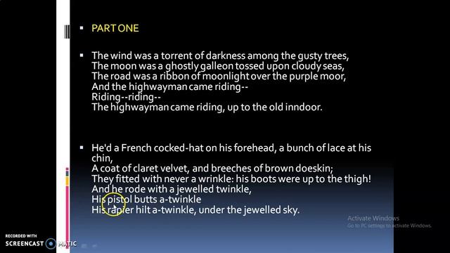 The Highwayman -poem line-by-line explanation смотреть онлайн