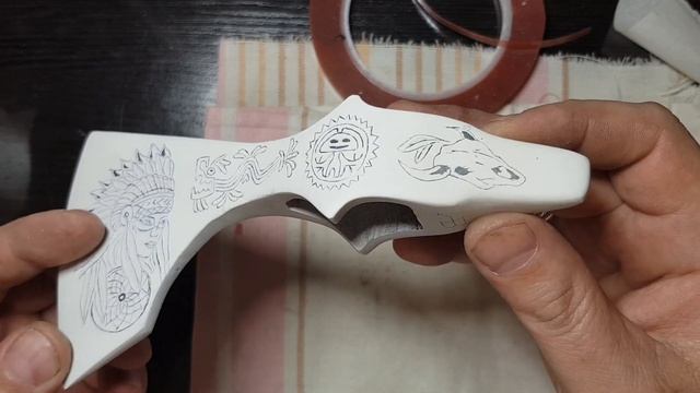 Переделка топора.Рисунок и травление. смотреть онлайн