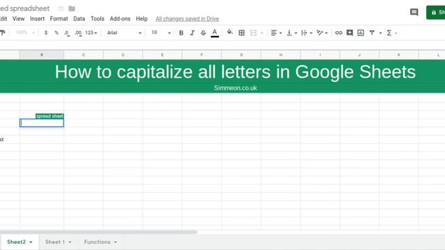 How To Capitalize All Letters In Google Sheets смотреть онлайн