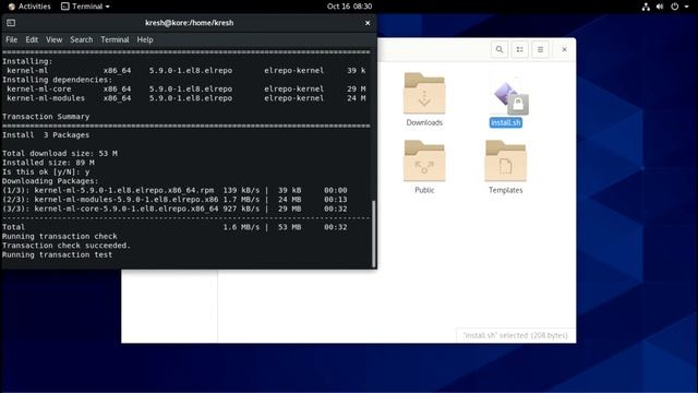 Install Linux kernel v.5.9 in Centos 8 смотреть онлайн