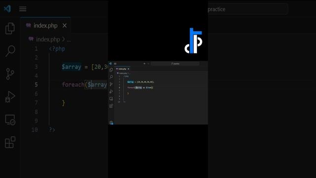 Print the array using foreach loop in PHP #coding #php #foreach #code смотреть онлайн
