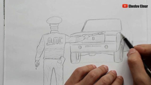 Как нарисовать Машину Ваз 2107 и ДПС смотреть онлайн