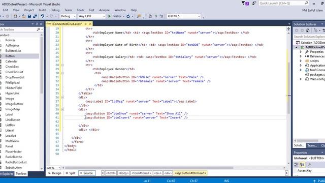 How to Create Database and Design for Basic CRUD Operation in ADO net Part-01 смотреть онлайн
