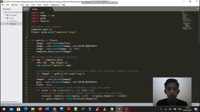 Program Nominal Money Detector Dengan Template Matching смотреть онлайн
