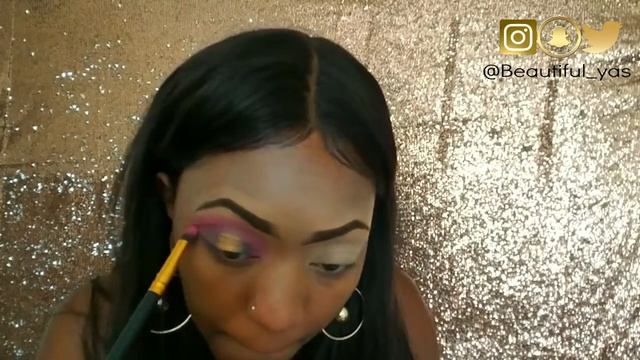 Pink and Gold Glitter Eyeshadow Tutorial + NYX Ultimate Brights + Hard Candy Natural Eyes смотреть онлайн