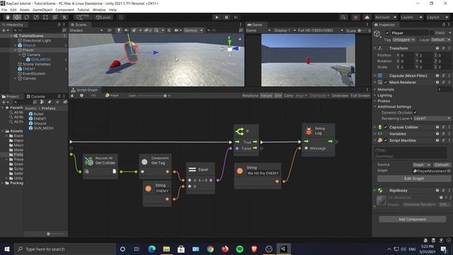 RAYCAST WITH VISUALSCRIPTING Unity/FPS GAME USING VISUALSCRIPTING. смотреть онлайн