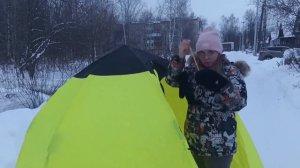 Палатка для зимней рыбалки 3-местная, ￼палатка-зонт, Т￼РОФЕЙ аналог Helios, обзор