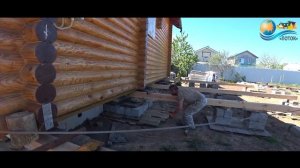 Перенос сруба в Чебоксарах. Подъём дома. Передвижка дома