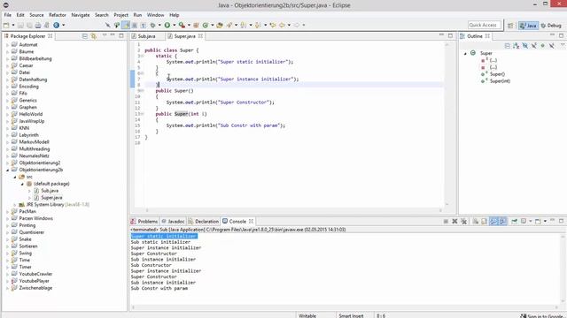 Java Objekt-Orientierung für Profis #7 - Initializer bei Vererbung смотреть онлайн
