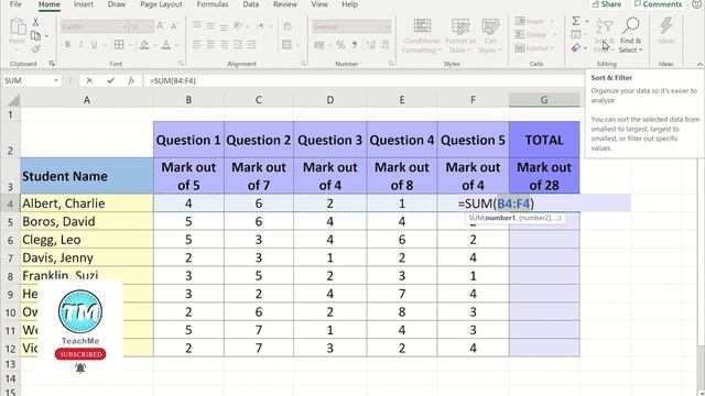 Autosum In Microsoft Excel | Microsoft 365