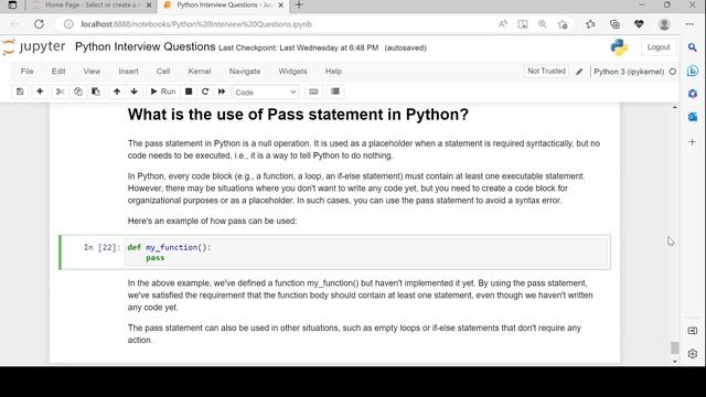 What is the Use of PASS statement in Python смотреть онлайн
