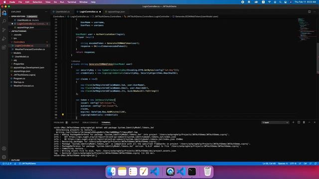 No Ads: JWT Authentication in ASP.NET Core 5.0 Web API - vscode on macOS Big Sur смотреть онлайн